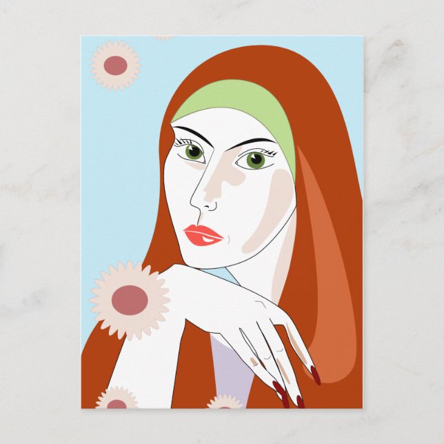 Summer Girl Postcard (Front)