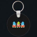 Summer Gnome Eating A Watermelon Gnomes Christmas  Key Ring<br><div class="desc">Summer Gnome Eating A Watermelon Gnomes Christmas In July</div>