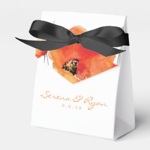 Summer Golden Poppy Wedding Favour Box