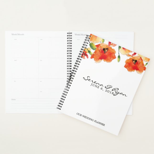 Summer Golden Poppy Wedding Planner (Display)