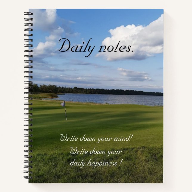 Summer Golf course photo daily Notebook (Front)