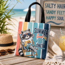 Summer good vibes only racoon