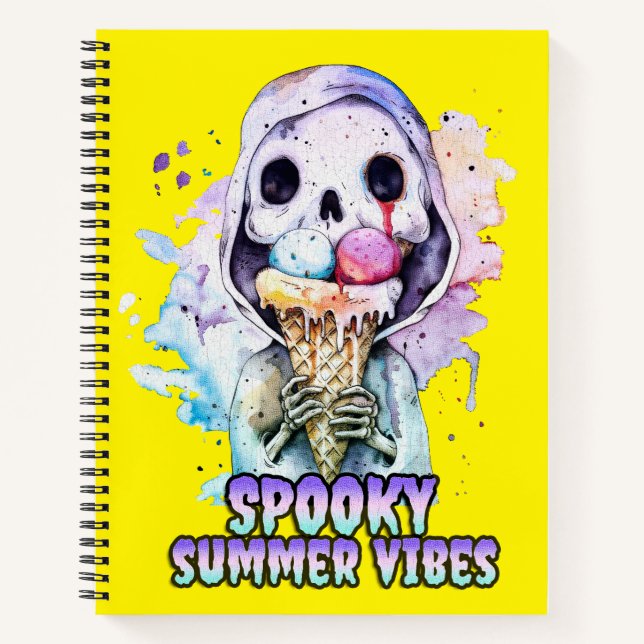 Summer goth Spooky Summer Vibes Notebook (Front)