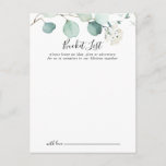 Summer Green Eucalyptus Wedding Bucket List Cards<br><div class="desc">These summer green eucalyptus wedding bucket list cards are the perfect activity for a modern wedding reception or bridal shower. The design features beautiful hand-painted watercolor green eucalyptus leaves,  inspiring natural charm.

Change the wording to suit any life event. Bucket list sign is sold separately.</div>