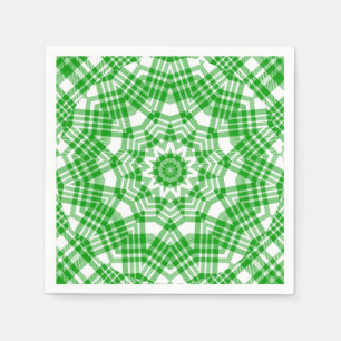 Summer Green n White Plaid Napkin