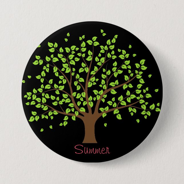 Summer Green Tree Button (Front)