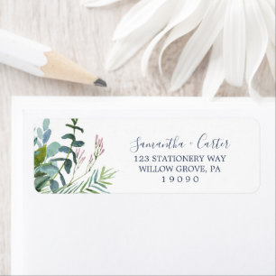 Summer Greenery Return Address Label