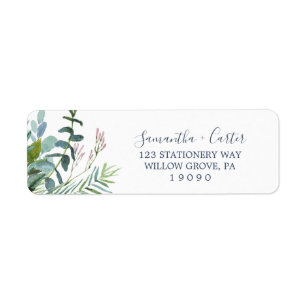 Summer Greenery Return Address Label