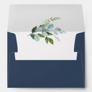Summer Greenery Small Bouquet Wedding Invitation Envelope