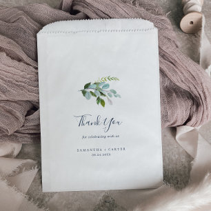 Summer Greenery Thank You Wedding Favour Bag