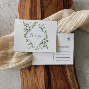 Summer Greenery Tropical Eucalyptus Thank You Postcard