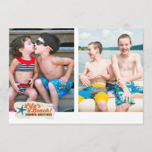 Summer Greetings Beach Flat Card