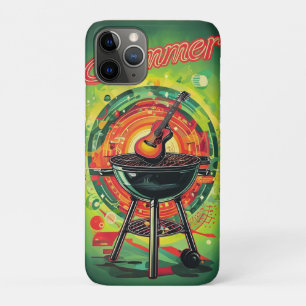 Summer Grill Guitar Retro Vintage Art Design iPhone 11 Pro Case