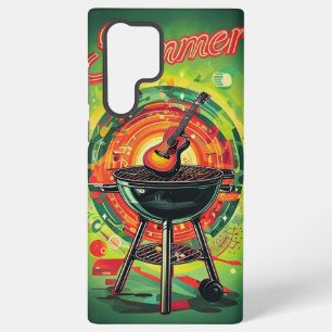 Summer Grill Guitar Retro Vintage Art Design Samsung Galaxy Case