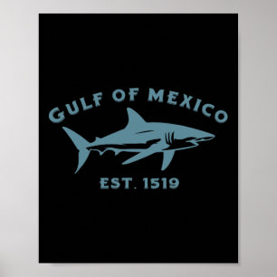 Summer Gulf Of Mexico Forever 1519 Shark Golfo De Poster