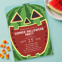 Summer Halloween Party Watermelon Jack-o-Lantern