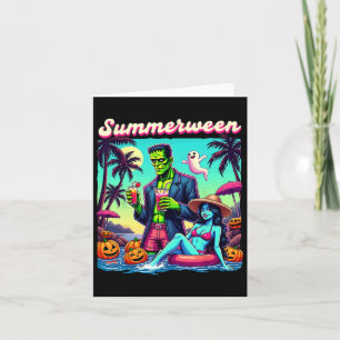 Summer Halloween Zombie Frankenstein Boo Ghost  Card
