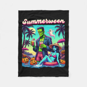 Summer Halloween Zombie Frankenstein Boo Ghost Fleece Blanket