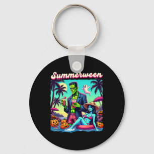 Summer Halloween Zombie Frankenstein Boo Ghost Key Ring