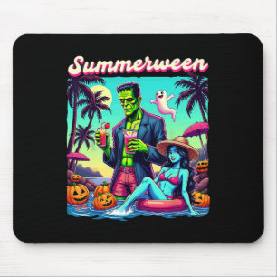 Summer Halloween Zombie Frankenstein Boo Ghost Mouse Pad