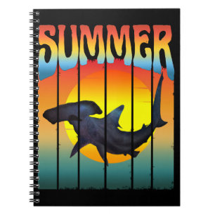 SUMMER HAMMERHEAD SHARK SUNSET NOTEBOOK