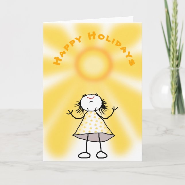 Summer Happy Holidays Card Vacation (Front)