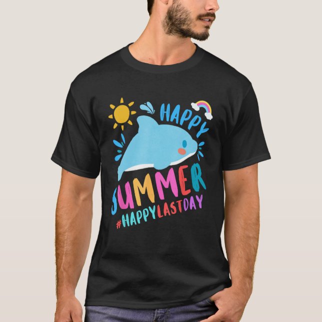 Summer Happy Last Day of School Student Kids Dolph T-Shirt (Front)