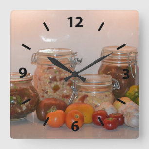 Summer Harvest Two Square Wall Clock