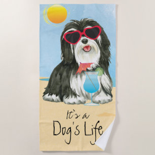 Summer Havanese Beach Towel