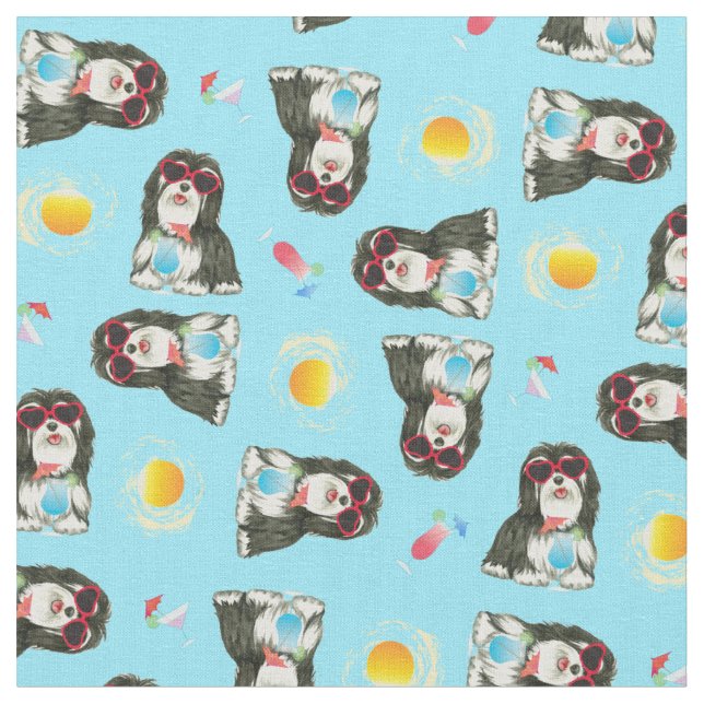 Summer Havanese Fabric (Close Up)