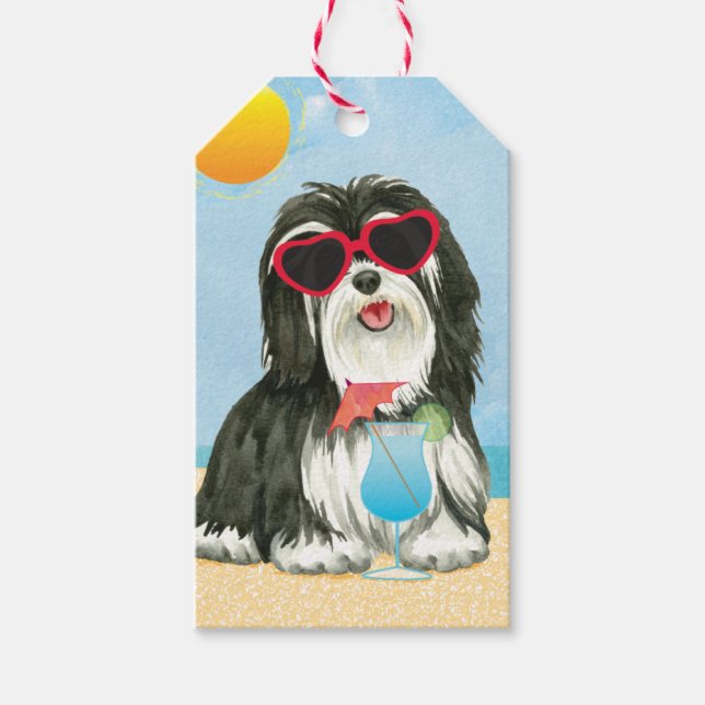 Summer Havanese Gift Tags (Front)