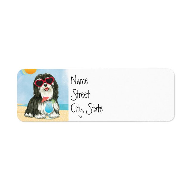 Summer Havanese Return Address Label (Front)