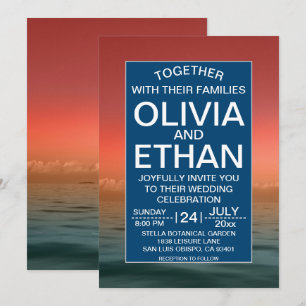 Summer hawaii sea naval Wedding Invitation