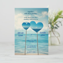 summer hearts beach ocean blue wedding