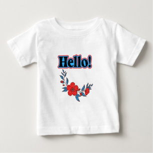 Summer  Hello  Flower Baby T-Shirt