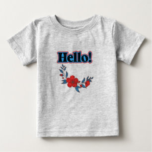 Summer  Hello  Flower Baby T-Shirt