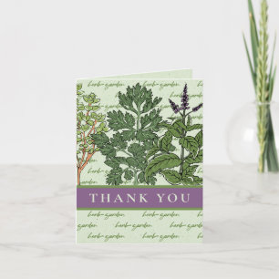 Summer Herb Garden  Thank You Card