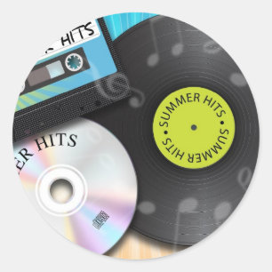 summer Hits Classic Round Sticker