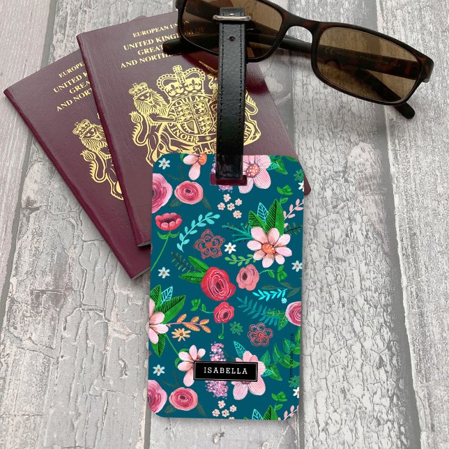 Summer Holiday | Flowers vacation | Luggage Tag (Summer Holiday | Flowers vacation | Luggage Tag)