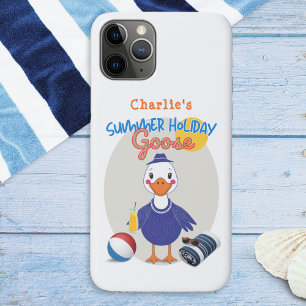 Summer Holiday Goose Fun Retro Personalised iPhone 11 Pro Case