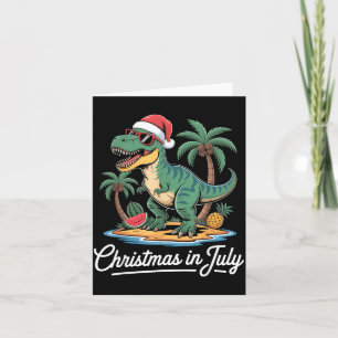 Summer Holiday Men Boys Toddler T Rex Dinosaur Card