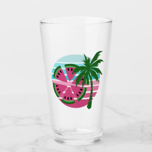 Summer Holiday Palm Tree Glass