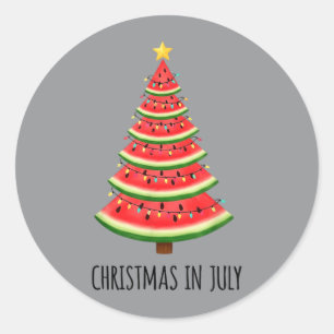 Summer Holiday Summer Watermelon Funny Summer Classic Round Sticker