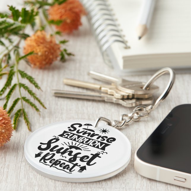 Summer Holiday Theme Key Ring (Front Right)