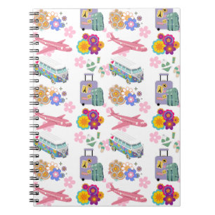 Summer Holiday Travel Vacation Design Spiral Noteb Notebook