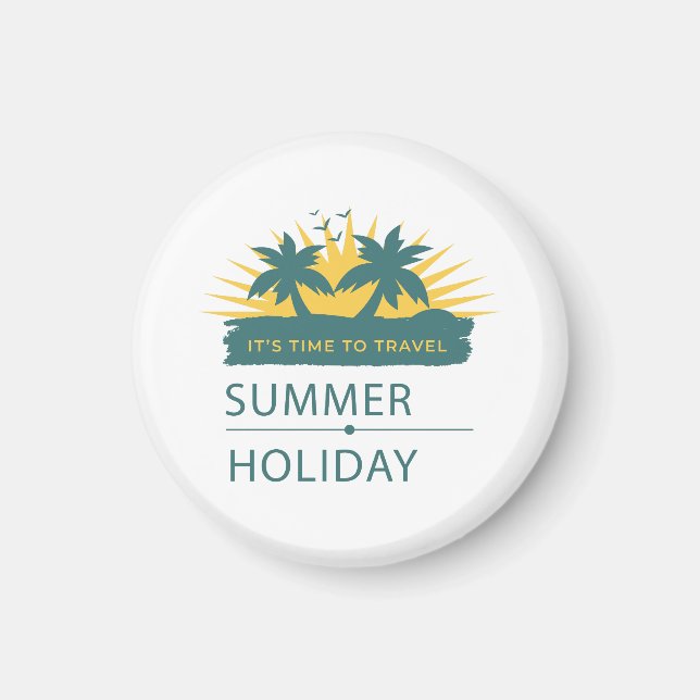 Summer Holiday Vacation Landscape Magnet (Front)
