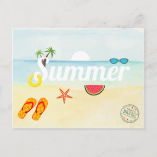 Summer Holidays Postcard