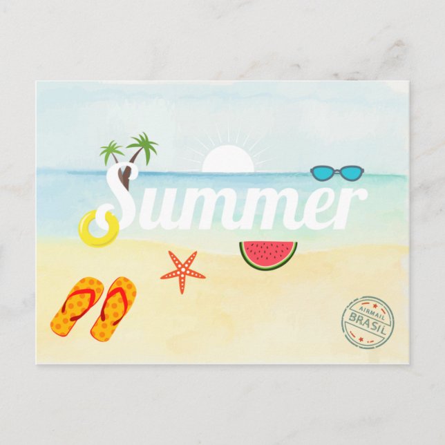 Summer Holidays Postcard (Front)