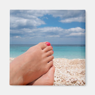 Summer holidays square magnet