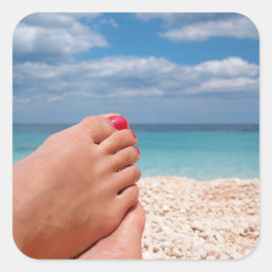 Summer holidays square sticker